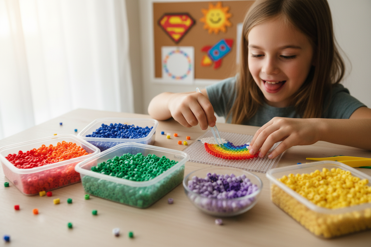 enfant creatif perle fer a repasser